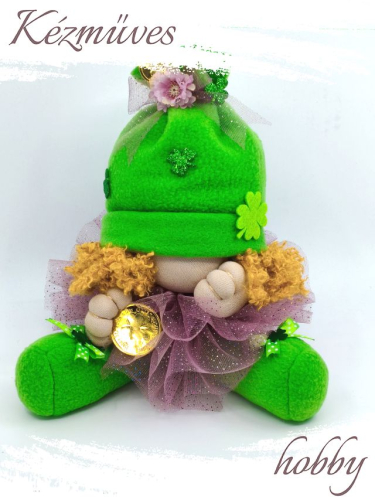 Quilling ajándék - Manók - A Szerencsehozó lány Manó (mályva) - Manók