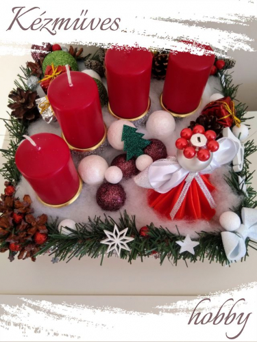 Quilling ajándék - Karácsonyi asztaldísz - Advent - Karácsonyi asztladísz
