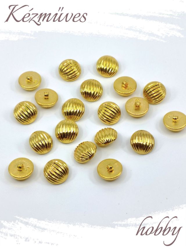 Quilling ajándék - Kellékek - Arany színű dekor gomb (15 mm) - Kellékek