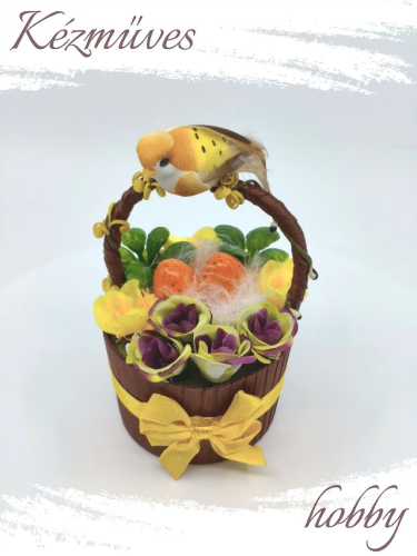 Quilling ajándék - Ünnepek - Barna kosár - Húsvét