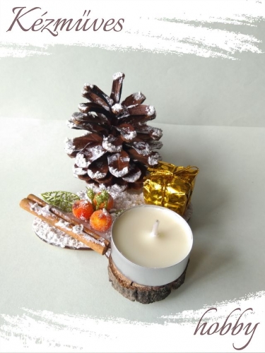 Quilling ajándék - Karácsonyi asztaldísz - Ovális táblás - Karácsonyi asztaldísz (piros - arany)