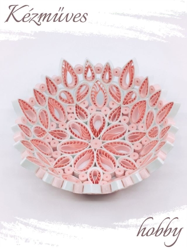 Quilling ajándék - Ünnepek - Csepp formás tálka - Quilling ajándék