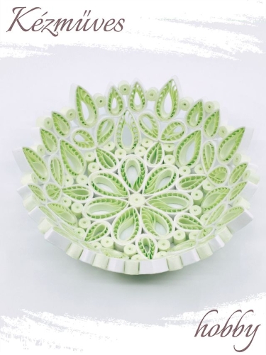 Quilling ajándék - Ünnepek - Csepp formás tálka - Quilling ajándék