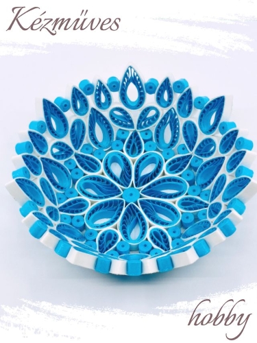 Quilling ajándék - Ünnepek - Csepp formás tálka - Quilling ajándék