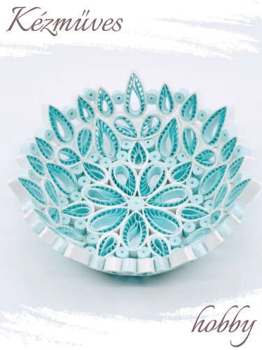 Quilling ajándék - Ünnepek - Csepp formás tálka - Quilling ajándék