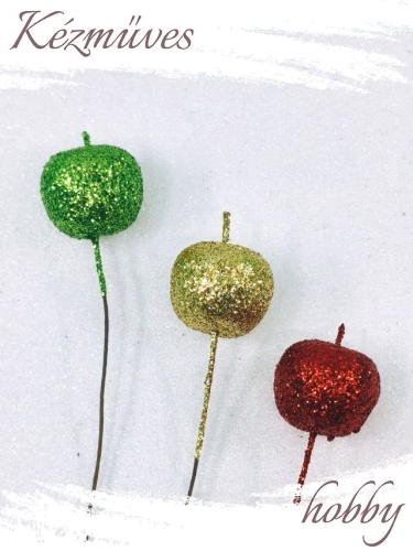Quilling ajándék - Kellékek - Glitteres alma - Karácsonyi kellékek