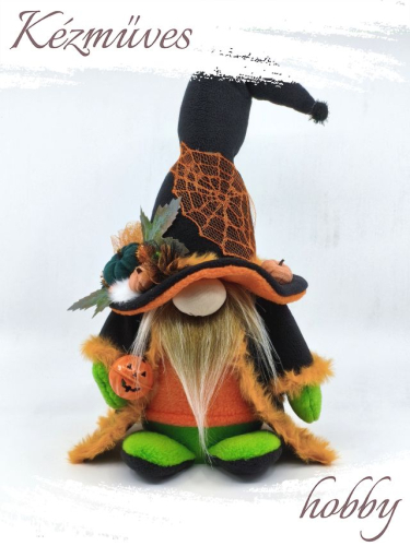 Quilling ajándék - Manók - Halloween Manó narancs- Manók