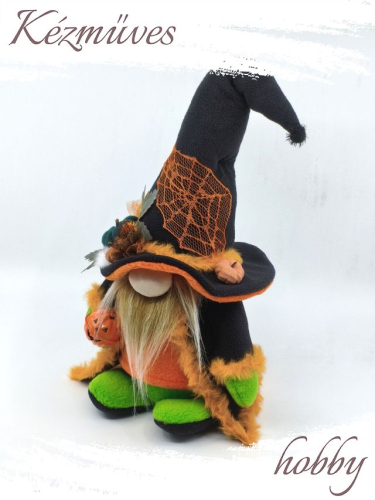 Quilling ajándék - Manók - Halloween Manó narancs- Manók