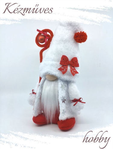 Quilling ajándék - Manók - Karácsonyi varázslatok őrzője (piros) - Manók