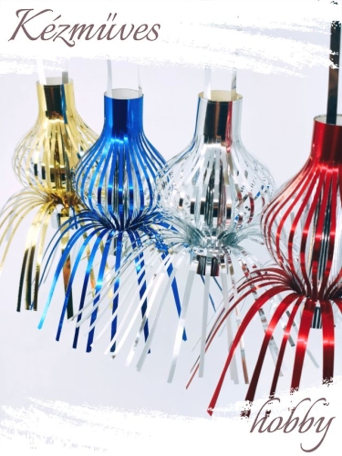 Quilling ajándék - Vintage - Lametta színes külső és színes szoknya + tartó tok - Vintage karácsonyfadísz