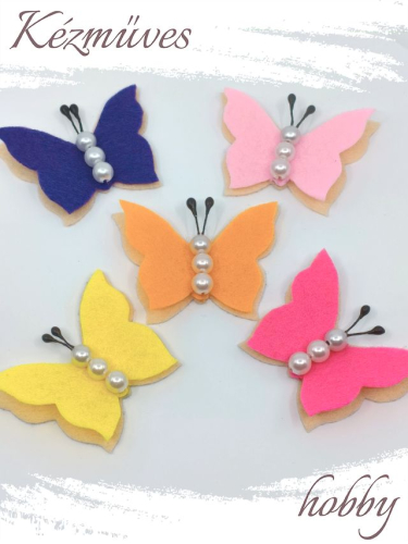 Quilling ajándék - Kellékek - Lepkék filcből - Kellékek