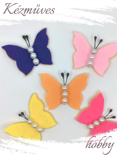 Quilling ajándék - Kellékek - Lepkék filcből - Kellékek