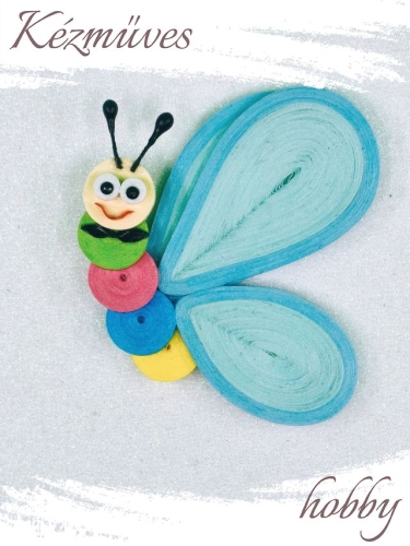 Quilling ajándék - Hűtőmágnes - Lepke fiúk - Quilling hűtőmágnes