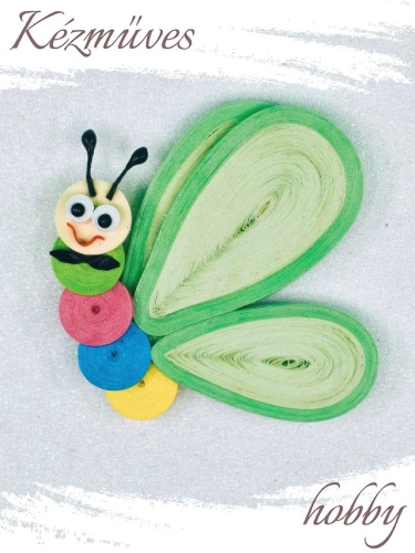 Quilling ajándék - Hűtőmágnes - Lepke fiúk - Quilling hűtőmágnes