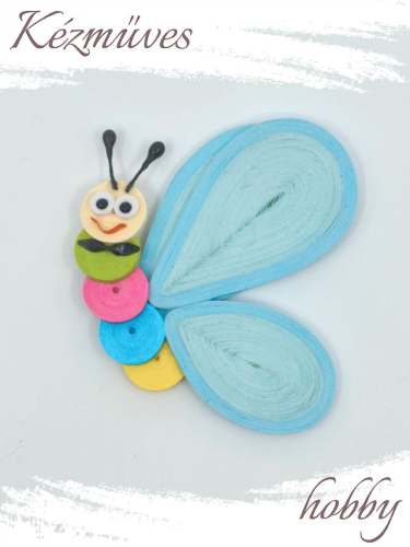 Quilling ajándék - Hűtőmágnes - Lepke fiúk - Quilling hűtőmágnes