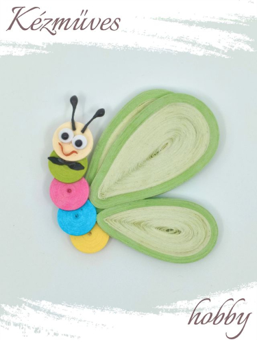 Quilling ajándék - Hűtőmágnes - Lepke fiúk - Quilling hűtőmágnes