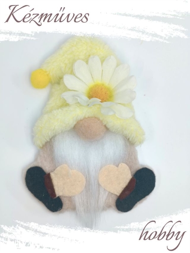 Quilling ajándék - Hűtőmágnes - Margarétás Manó - Méhecskés Manó - Hűtőmágnes
