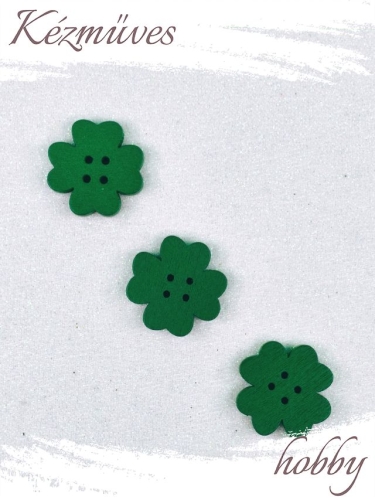 Quilling ajándék - Kellékek - Négylevelű lóhere dekor gomb - Kellékek
