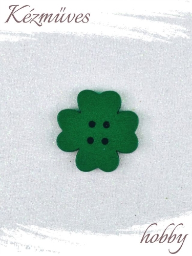 Quilling ajándék - Kellékek - Négylevelű lóhere dekor gomb - Kellékek