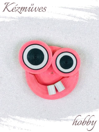 Quilling ajándék - Hűtőmágnes - Neon Vicces hűtőmágnes - Quilling hűtőmágnes