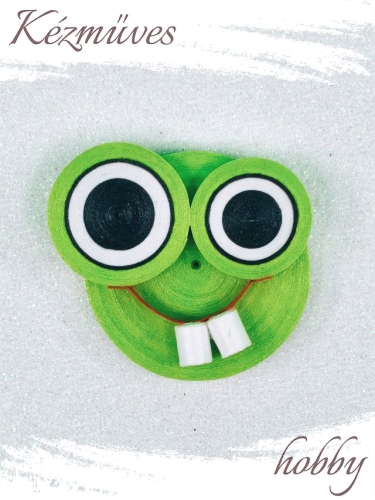 Quilling ajándék - Hűtőmágnes - Neon Vicces hűtőmágnes - Quilling hűtőmágnes