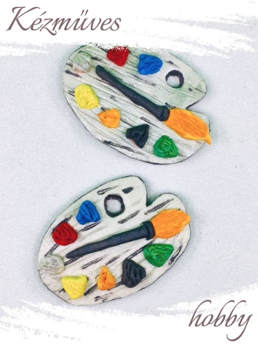 Quilling ajándék - Hűtőmágnes - Paletta - Hűtőmágnes