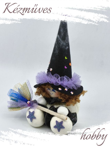 Quilling ajándék - Manók - Pöttöm Boszi Manó (lila) - Manók
