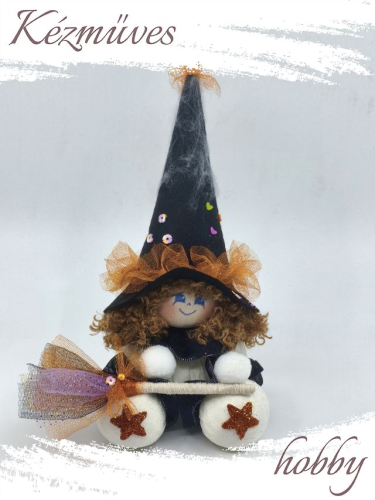Quilling ajándék - Manók - Pöttöm Boszi Manó (narancs) - Manók