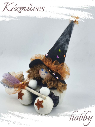 Quilling ajándék - Manók - Pöttöm Boszi Manó (narancs) - Manók