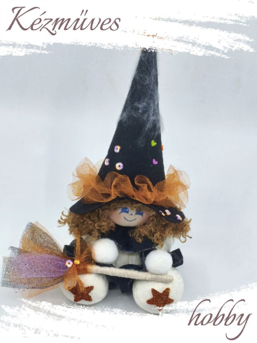 Quilling ajándék - Manók - Pöttöm Boszi Manó (narancs) - Manók