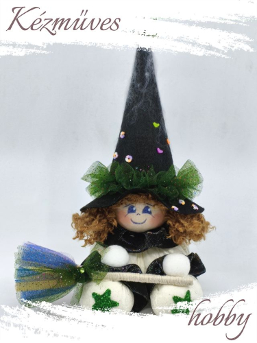 Quilling ajándék - Manók - Pöttöm Boszi Manó (zöld) - Manók