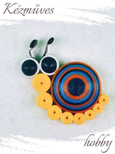 Quilling ajándék - Hűtőmágnes - Színes csigák hűtőmágnes 1 - Quilling hűtőmágnes              Kifutó termék