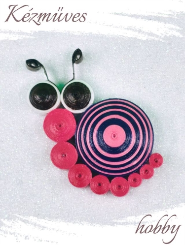 Quilling ajándék - Hűtőmágnes - Színes csigák hűtőmágnes 1 - Quilling hűtőmágnes              Kifutó termék