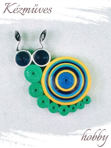 Quilling ajándék - Hűtőmágnes - Színes csigák hűtőmágnes 1 - Quilling hűtőmágnes              Kifutó termék