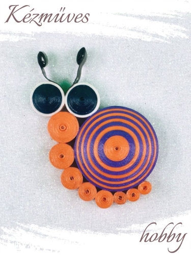 Quilling ajándék - Hűtőmágnes - Színes csigák hűtőmágnes 1 - Quilling hűtőmágnes              Kifutó termék