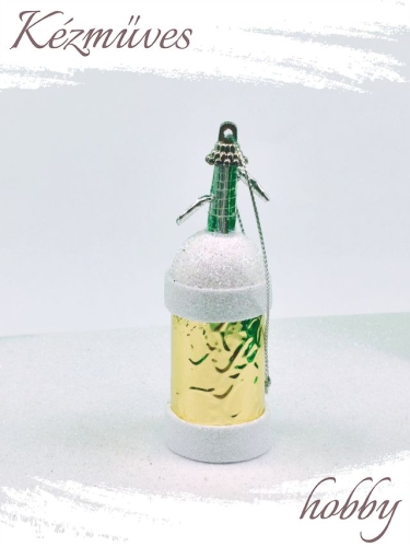 Quilling ajándék - Vintage - Szódás szifon (zöld-arany) - Vintage karácsonyfadísz