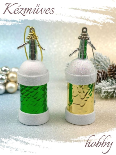 Quilling ajándék - Vintage - Szódás szifon (zöld-arany) - Vintage karácsonyfadísz