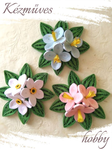 Quilling ajándék - Quilling termékek - Tavaszt idéző - Quilling Asztaldísz