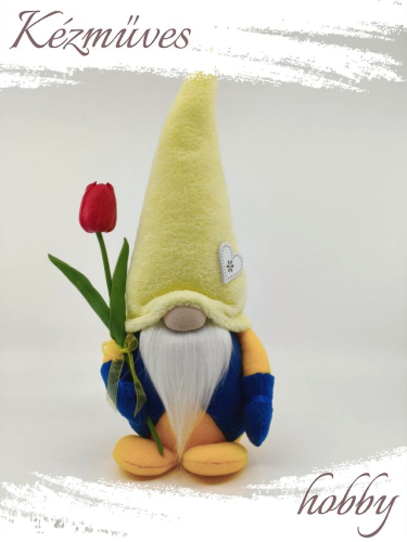 Quilling ajándék - Manók - Tulipános Manó 1 - Manók