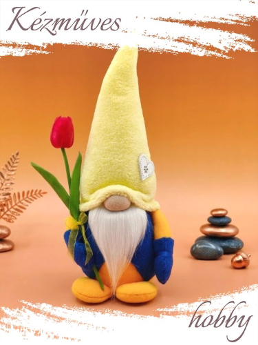 Quilling ajándék - Manók - Tulipános Manó 1 - Manók