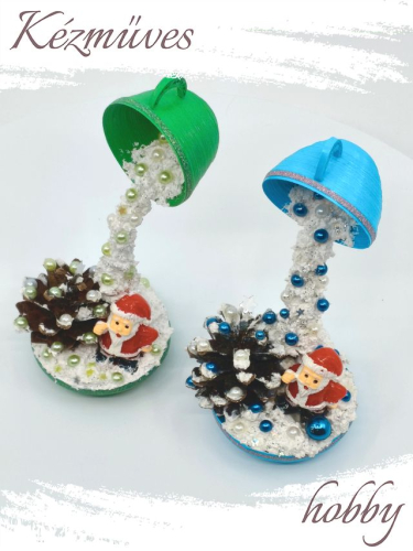 Quilling ajándék - Ünnepek - Varázslat (kék-zöld) - Karácsonyi asztaldísz