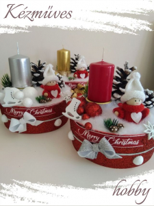 Quilling ajándék - Karácsony - Arany-Ezüst-Bordó Merry Christmas