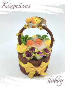 Quilling ajándék - Ünnepek - Barna kosár - Húsvét