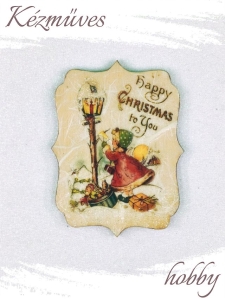 Quilling ajándék - Hűtőmágnes - Happy Christmas to You - Karácsonyi hűtőmágnes
