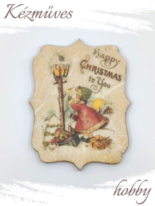 Quilling ajándék - Hűtőmágnes - Happy Christmas to You - Karácsonyi hűtőmágnes