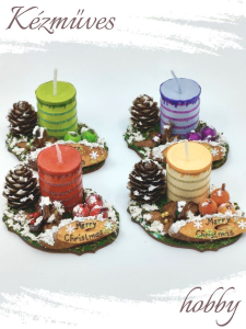 Quilling ajándék - Ünnepek - Merry Christmas - Karácsonyi asztaldísz