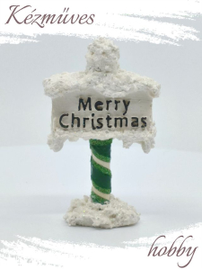 Quilling ajándék - Kellékek - Merry Christmas tábla - Karácsonyi Kellékek