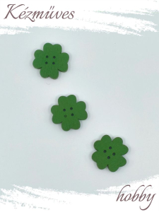 Quilling ajándék - Kellékek - Négylevelű lóhere dekor gomb - Kellékek