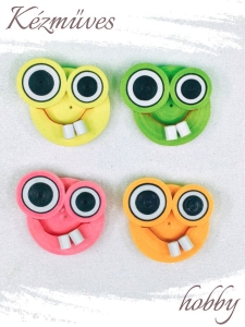 Quilling ajándék - Hűtőmágnes - Neon Vicces hűtőmágnes - Quilling hűtőmágnes