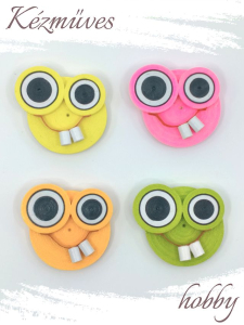 Quilling ajándék - Hűtőmágnes - Neon Vicces hűtőmágnes - Quilling hűtőmágnes